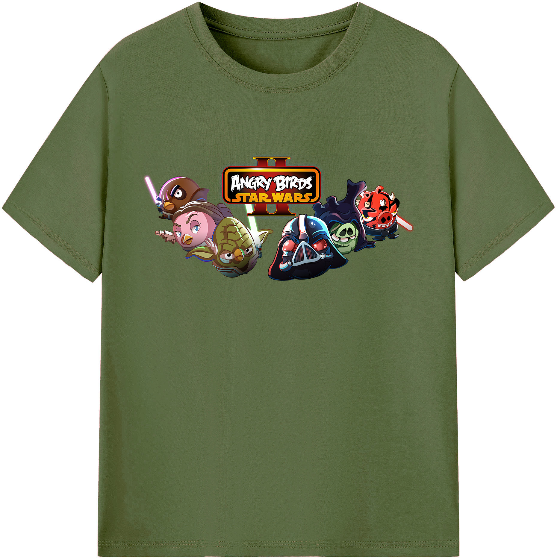 （画像用） Angry Birds アングリーバード 綿100％半袖Tシャツ（フロントプリント）